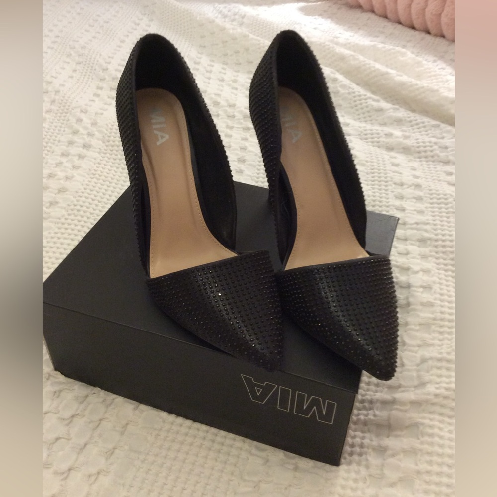 MIA Sparkling Black Women's Heels